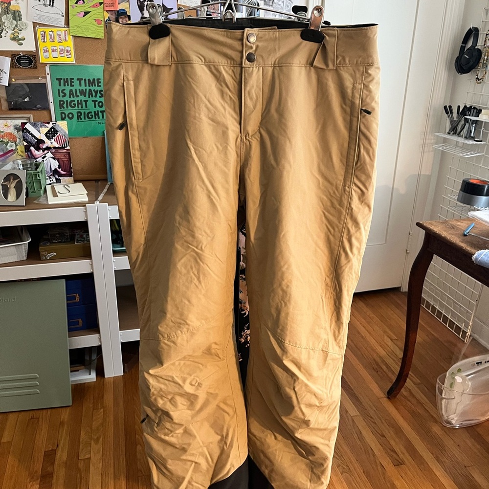 Columbia Women's Bugaboo Omni-Heat Snow Pants - Tan and Black - LARGE